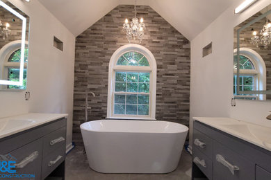 Inspiration for a modern bathroom remodel in Baltimore