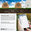 8" Wireless Bluetooth 2-Way Outdoor Rock Speaker Pair, Brown