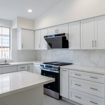 Modern White Kitchen Renovation | Premium RTA Kitchen Cabinets by The Cabination