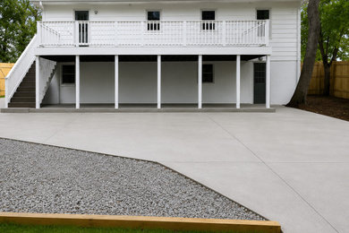 Inspiration for a backyard concrete patio remodel in Atlanta