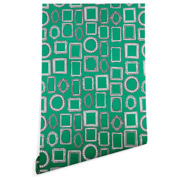 Deny Designs Sharon Turner Picture Frames Green Wallpaper, Green, 2'x10'