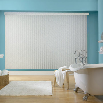 Vertical Blinds with matching color valance