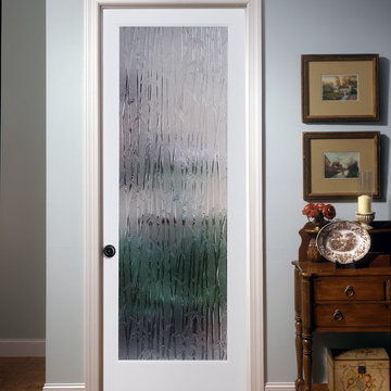 Bamboo Decorative Glass Interior Door