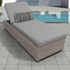 Florence Chaise Wicker Patio Furniture Gray
