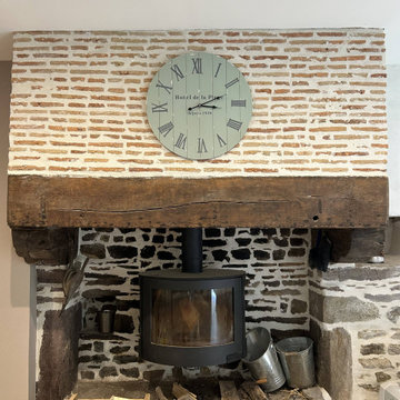 Cheminée conservée et rénovée