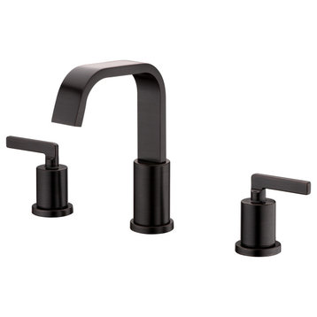 Luxier WSP04-T 2-Handle Widespread Bathroom Faucet with Drain, Oil Rubbed Bronze