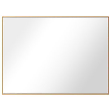 Rectangle Framed Bathroom Vanity Mirror Accent Wall Mirror, Gold, 30"x36