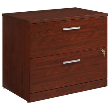 Pemberly Row Engineered Wood Lateral Filing Cabinet in Classic Cherry