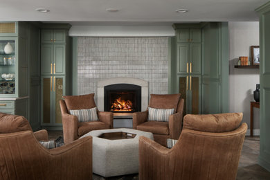 Basement - transitional basement idea in Chicago