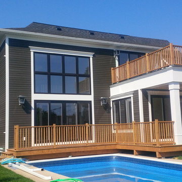 Maibec Wood Siding w/ Decorative Trim Crown Moulding