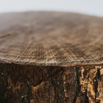 A stool made of wood, oak, YEARS In RINGS collection