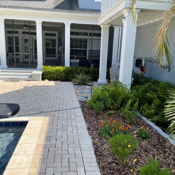 Large Property Landscape Paver Addition, Clean Out, Rejuvination, Fresh Plants