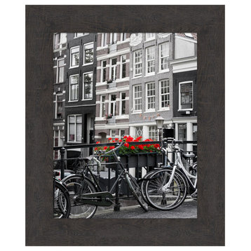 Amanti Art Rustic Plank Espresso Narrow Photo Frame Opening Size 11x14"