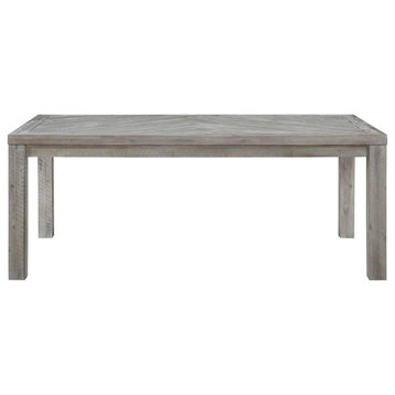 Crafters and Weavers Carlyle Herringbone Acacia Wood Dining Table - 78"