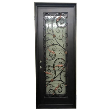 Custom Right Hand In-Swing Rain Glass Door, 37"x96"