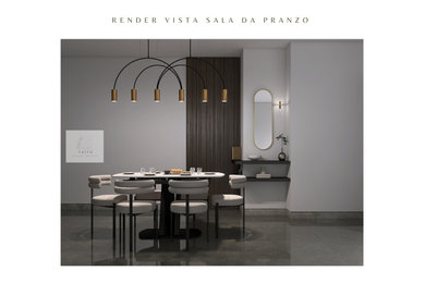 Esempio di una sala da pranzo minimalista