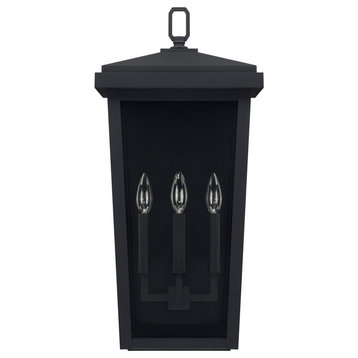 Capital Lighting Donnelly 3-Light Outdoor Wall Lantern 926232BK, Black