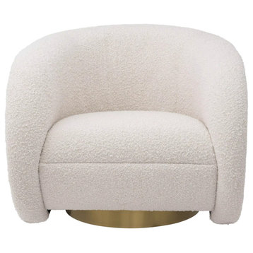 Cream Boucle Swivel Chair | Eichholtz Cristo