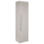 Cutler Kitchen & Bath - Silhouette Linen Cabinet, White Chocolate - Meet your new, sophisticated means of bathroom organization. The Silhouette Linen Cabinet offers a textured color palette for style and a large open compartment for storage, blending aesthetics and functionality, just the way the Cutler Kitchen and Bath brand strives to do with all of its products. For easy access to linens and other bathroom essentials, a vertical chrome handle is affixed to the cabinet's exterior.