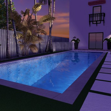 Modern Backyard | Lap Pool and Custom Pergola