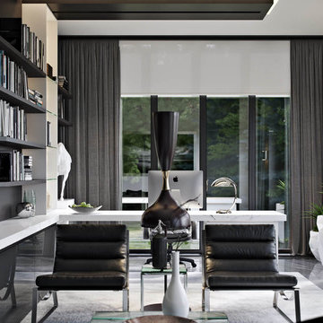 3D Rendering For Interior Design Of A Home Office