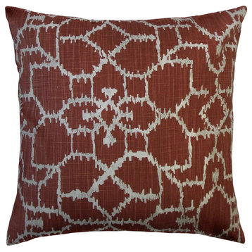 The Pillow Collection Red Speck Throw Pillow Cover, 24"x24"