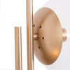 LNC 3-Light Up/Down Modern Matte Gold Globe Clear Glass Wall Sconces