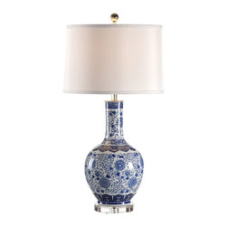 Wildwood Lamps Blue With Water Jar Table Lamp - Table Lamps