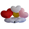 Valentine's Day Inflatable Love Hearts & Cloud Yard Decoration, 5' Long