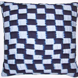 Cotton Indigo dyed cloth pillow cover - Decorative Pillows
