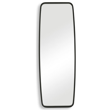 60" Industrial Black Rectangle Mirror