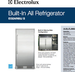 Electrolux ELREFR3 Column Refrigerator & Freezer Set with 33 Inch  Refrigerator and 33 Inch Freezer