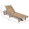 vidaXL Patio Lounge Chair Outdoor Chaise Lounge Chairs Folding Sunlounger Bamboo