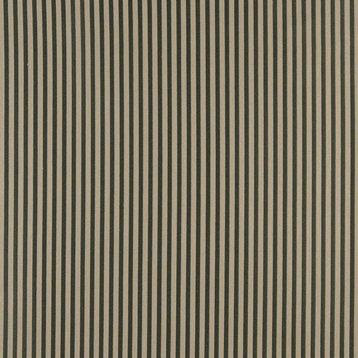Dark Green And Beige Thin Striped Jacquard Woven Upholstery Fabric By The Yard