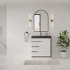 The Channing Bathroom Vanity, White, 30", Single Sink, Freestanding