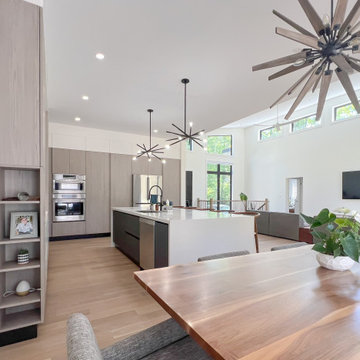 Grey Pine Modern Kitchen: Tiny, ON