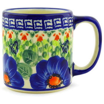 Polish Pottery 12 oz. Stoneware Mug Hand-Decorated Design