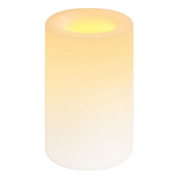 Pillar Candles Flameless Round Hospitality 6 Inch Candle Impressions