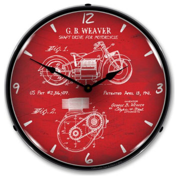 RE1508616 1941 Indian Motorcycle Patent Clock