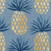 18x18" Pineapple Stripes Nautical Decorative Indoor Pillow, Dusty Smoke