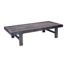 50 Most Por Rustic Blue Coffee Tables For 2018 Houzz Sarreid Ltd Large Wood Panel Coffee Table Tables