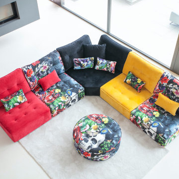 Arianne Love Contemporary Fabric Modular Sofa