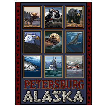 Paul A. Lanquist Petersburg Alaska Collage Art Print, 18"x24"
