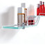 Fab Glass And Mirror Stylish Clear Glass Shelf With Chrome Towel Bar