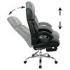 Chair Adjustable High Back Ergonomic Leather Napping Chair, Black