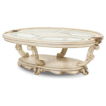 Platine de Royale Oval Cocktail Table - Champagne