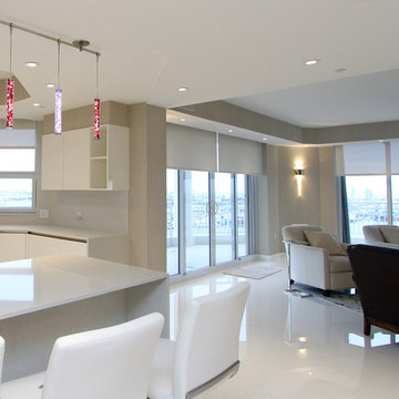 Brickell Key - Kitchen AV, Lighting & Motorized Shades