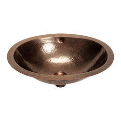 Belle Foret Model BFC13 ORB Medium Oval Lavatory Copper Sink - Bathroom Sinks