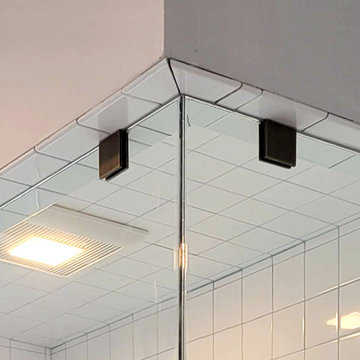 Roomy Steam Enclosure with Clear Glass and Traditional Hardware