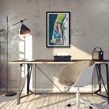 "On-trend Wedges" Framed Painting Print